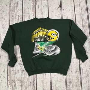 Vintage 90s Green Bay Packers NFL Football 1990s Crewneck Pullover Sweatshirt